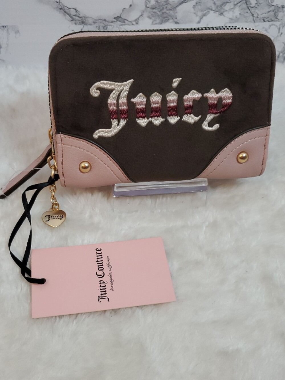 Juicy Couture Retro Vibe Medium Double Zip Around Wallet NWT - Picture 2 of 8